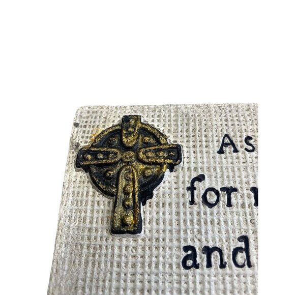 Religious Wall Plaque "As For Me And My House We Will Serve The Lord" With Cross - Picture 8 of 8